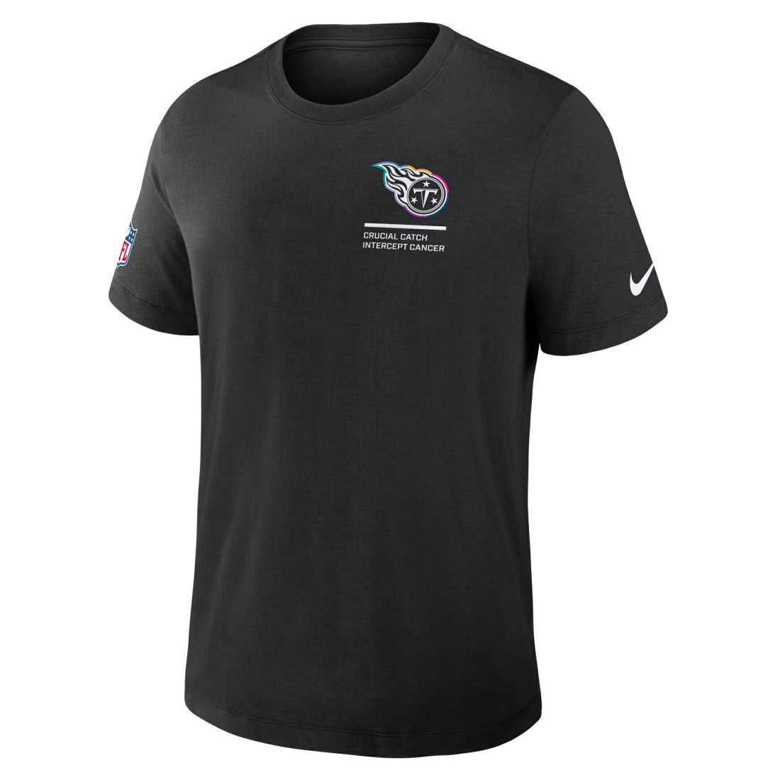 Tennessee Titans 2025 NFL Crucial Catch Tri-Blend Dri-FIT T-Shirt Black | Nike for Sale