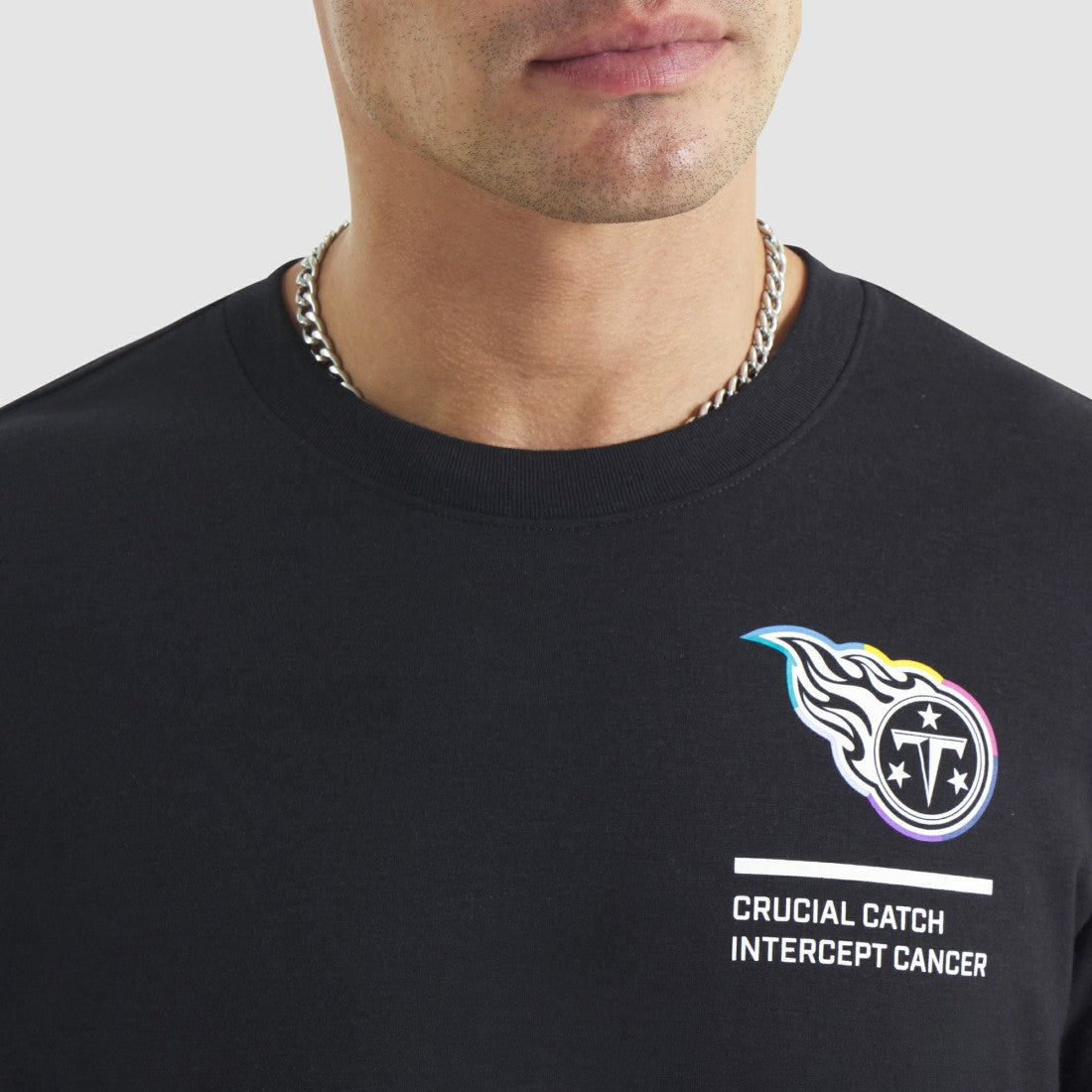Tennessee Titans 2025 NFL Crucial Catch Tri-Blend Dri-FIT T-Shirt Black | Nike for Sale