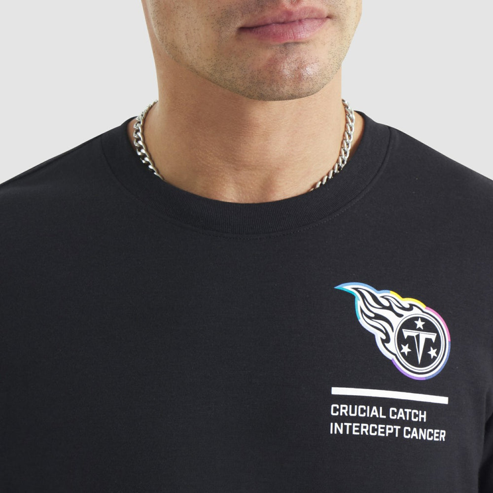 Tennessee Titans 2025 NFL Crucial Catch Tri-Blend Dri-FIT T-Shirt Black | Nike for Sale