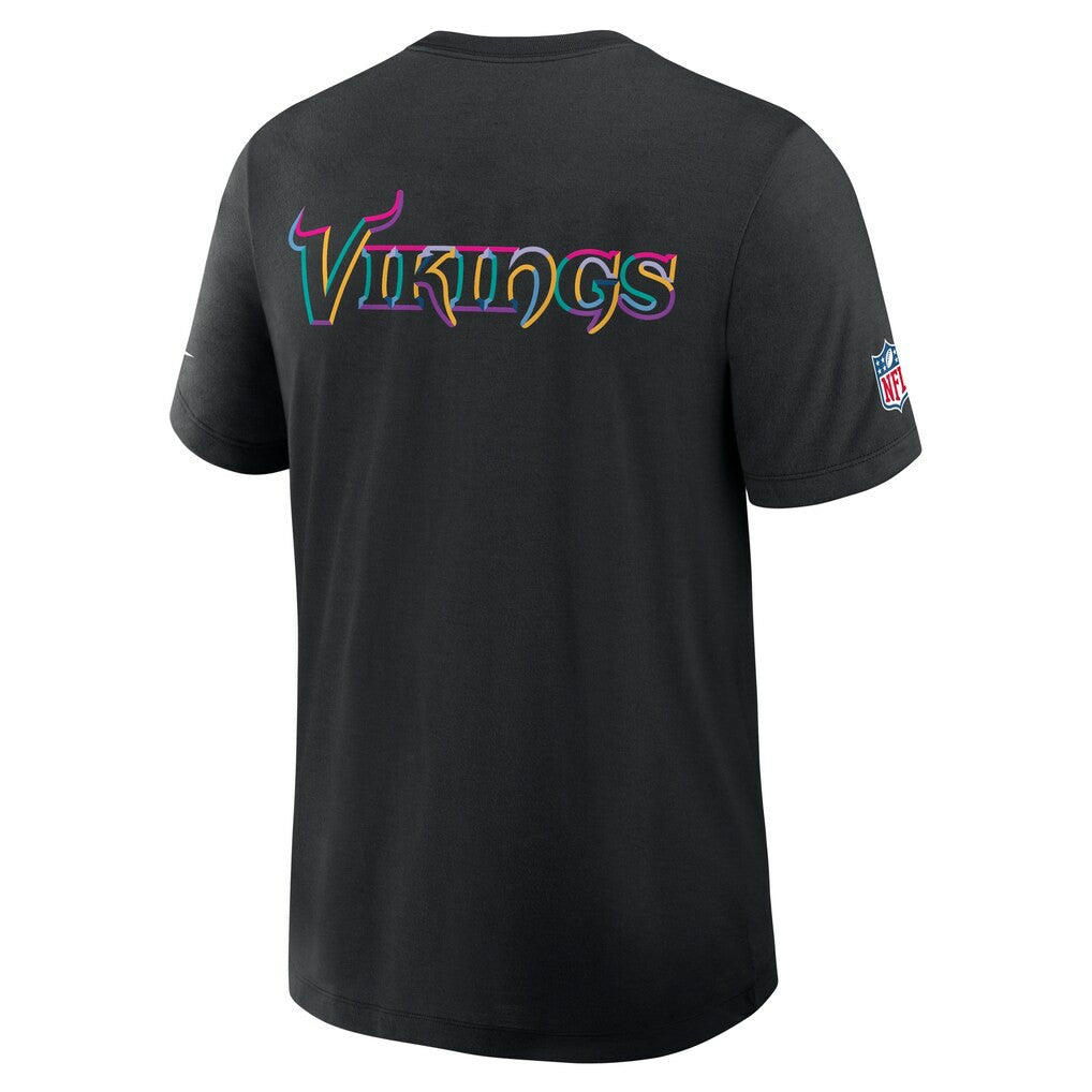 Minnesota Vikings 2025 NFL Crucial Catch Tri-Blend Dri-FIT T-Shirt Black | Nike for Sale