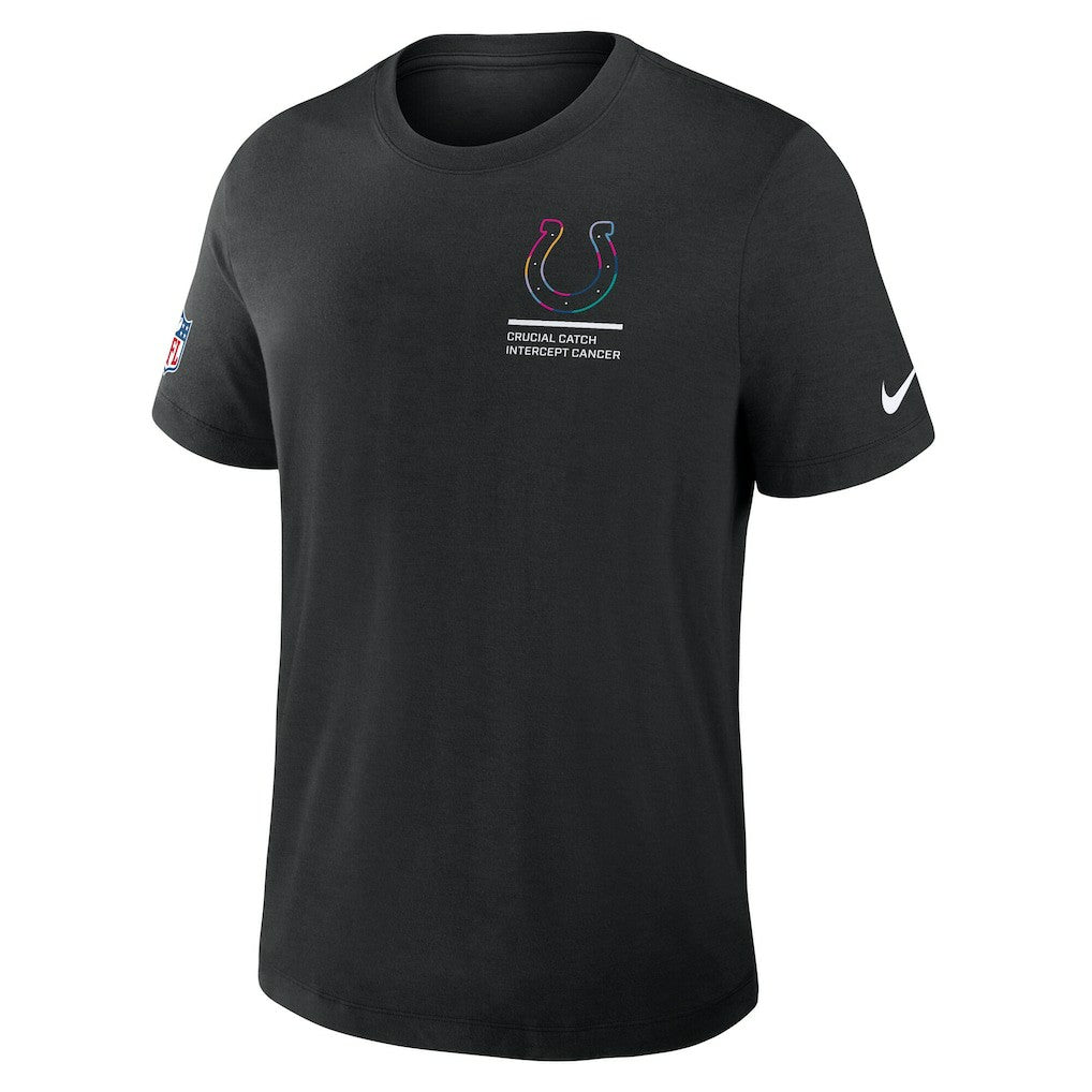 Indianapolis Colts 2025 NFL Crucial Catch Tri-Blend Dri-FIT T-Shirt Black | Nike for Sale