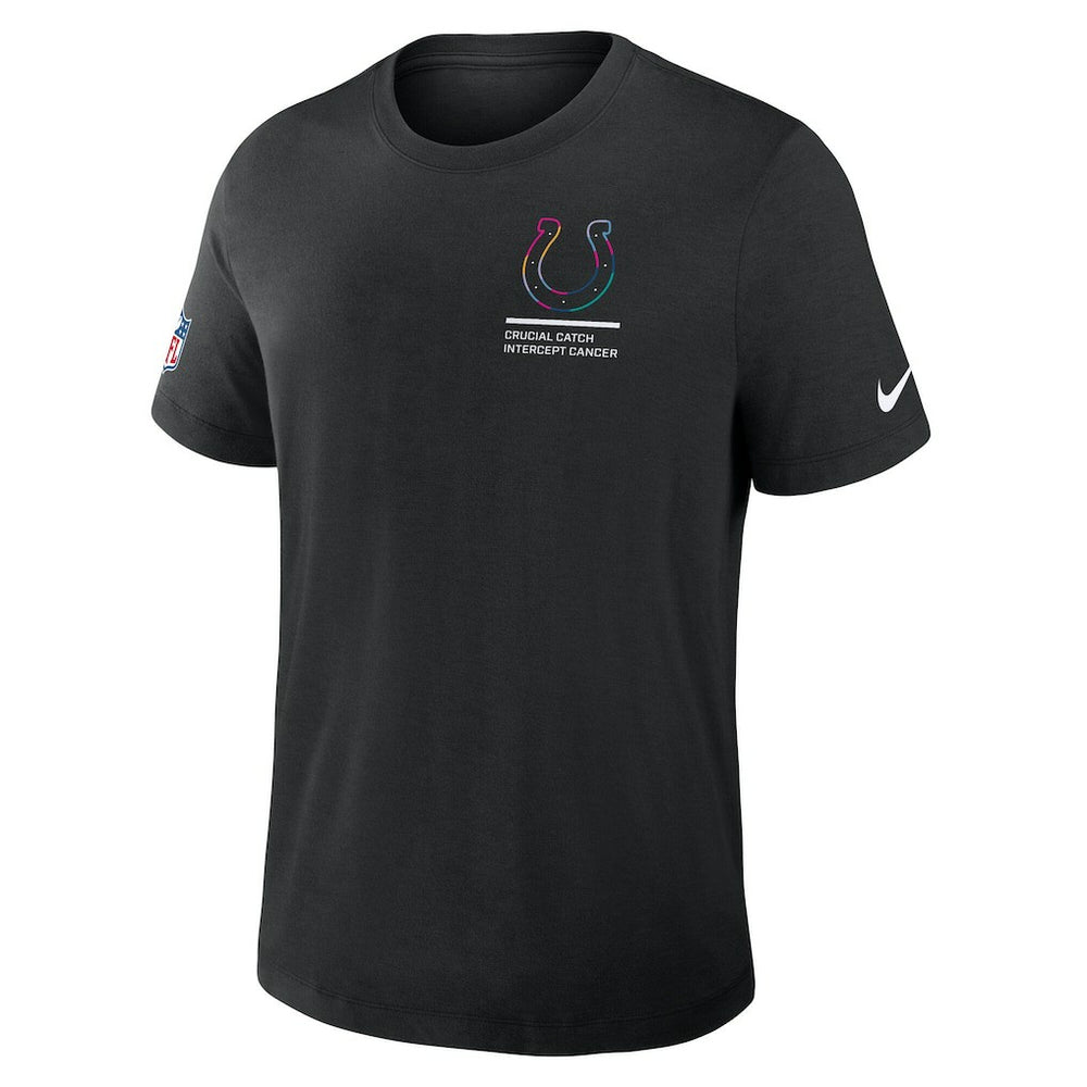 Indianapolis Colts 2025 NFL Crucial Catch Tri-Blend Dri-FIT T-Shirt Black | Nike for Sale