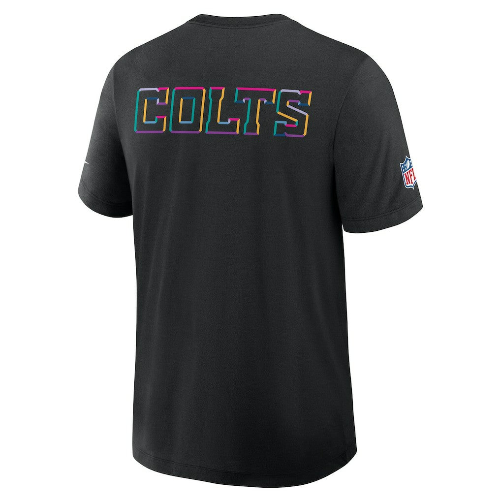 Indianapolis Colts 2025 NFL Crucial Catch Tri-Blend Dri-FIT T-Shirt Black | Nike for Sale