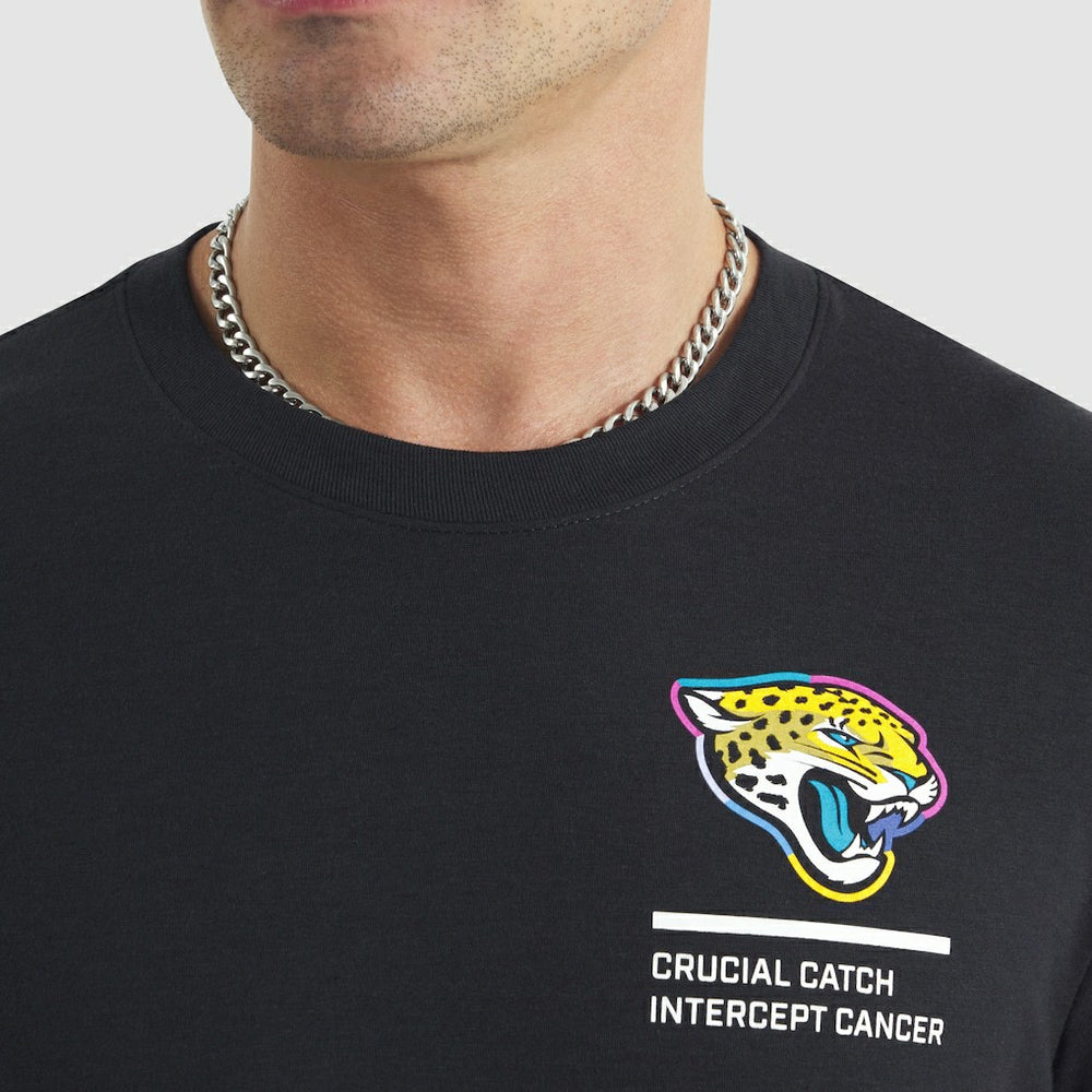 Jacksonville Jaguars 2025 NFL Crucial Catch Tri-Blend Dri-FIT T-Shirt Black | Nike for Sale