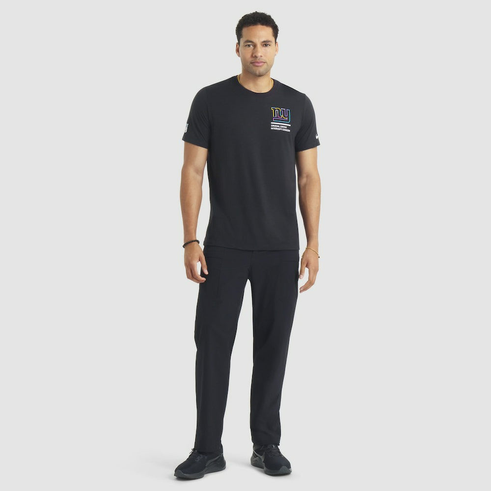 New York Giants 2025 NFL Crucial Catch Tri-Blend Dri-FIT T-Shirt Black | Nike for Sale