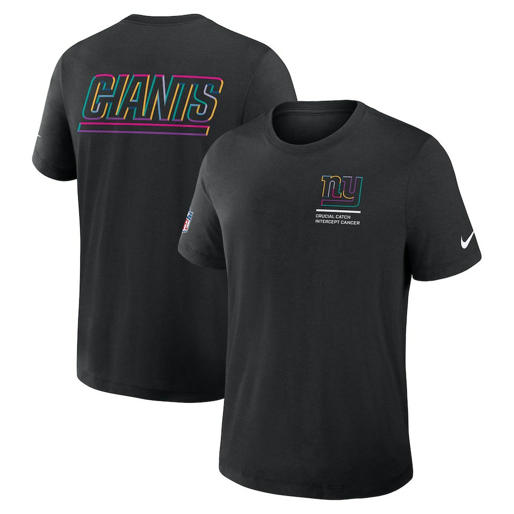 New York Giants 2025 NFL Crucial Catch Tri-Blend Dri-FIT T-Shirt Black | Nike for Sale