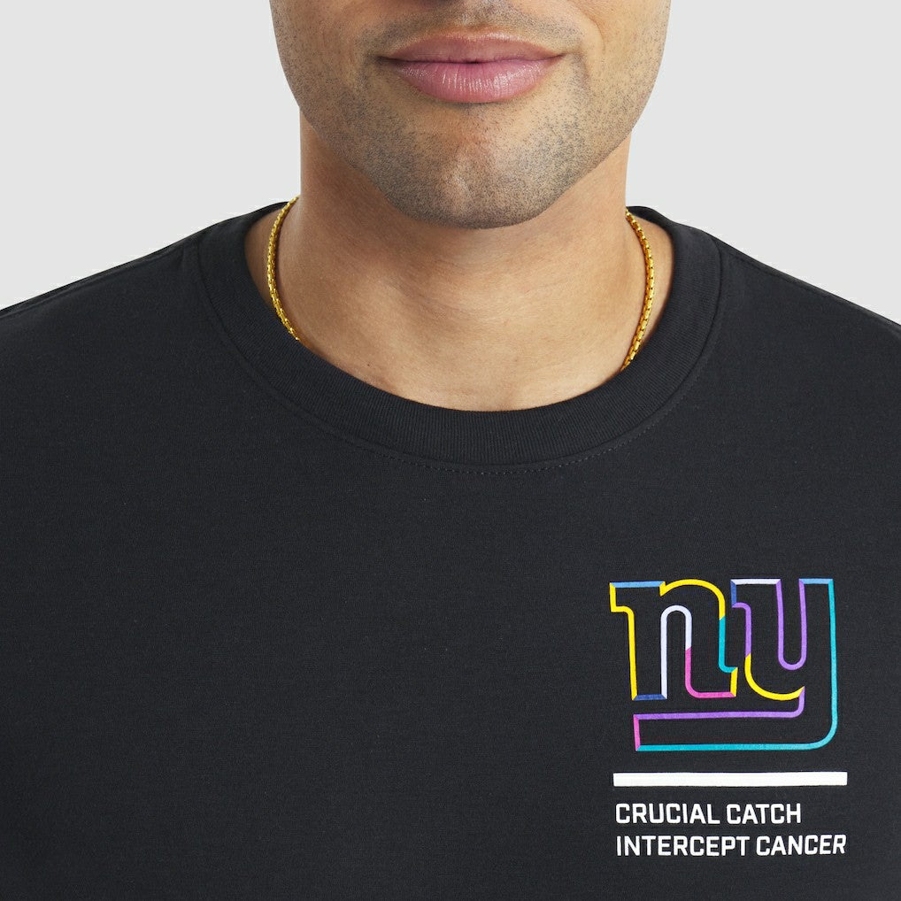 New York Giants 2025 NFL Crucial Catch Tri-Blend Dri-FIT T-Shirt Black | Nike for Sale