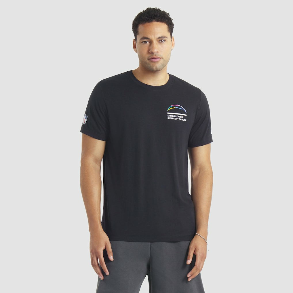 Los Angeles Chargers 2025 NFL Crucial Catch Tri-Blend Dri-FIT T-Shirt Black | Nike for Sale