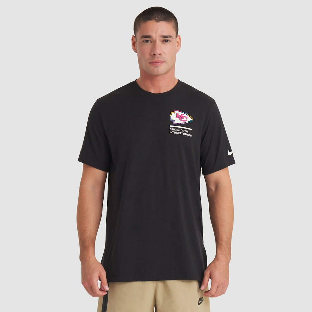Kansas City Chiefs 2025 NFL Crucial Catch Tri-Blend Dri-FIT T-Shirt Black | Nike for Sale