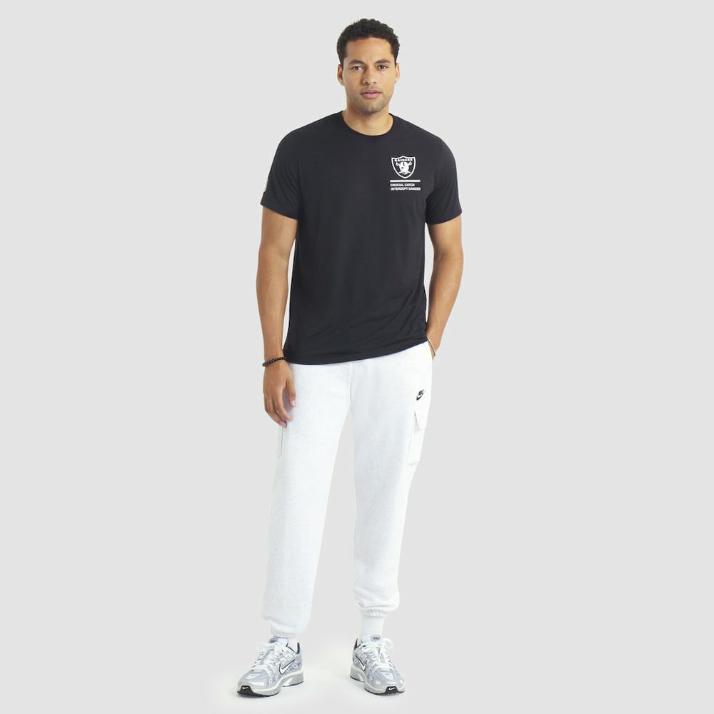Las Vegas Raiders 2025 NFL Crucial Catch Tri-Blend Dri-FIT T-Shirt Black | Nike for Sale