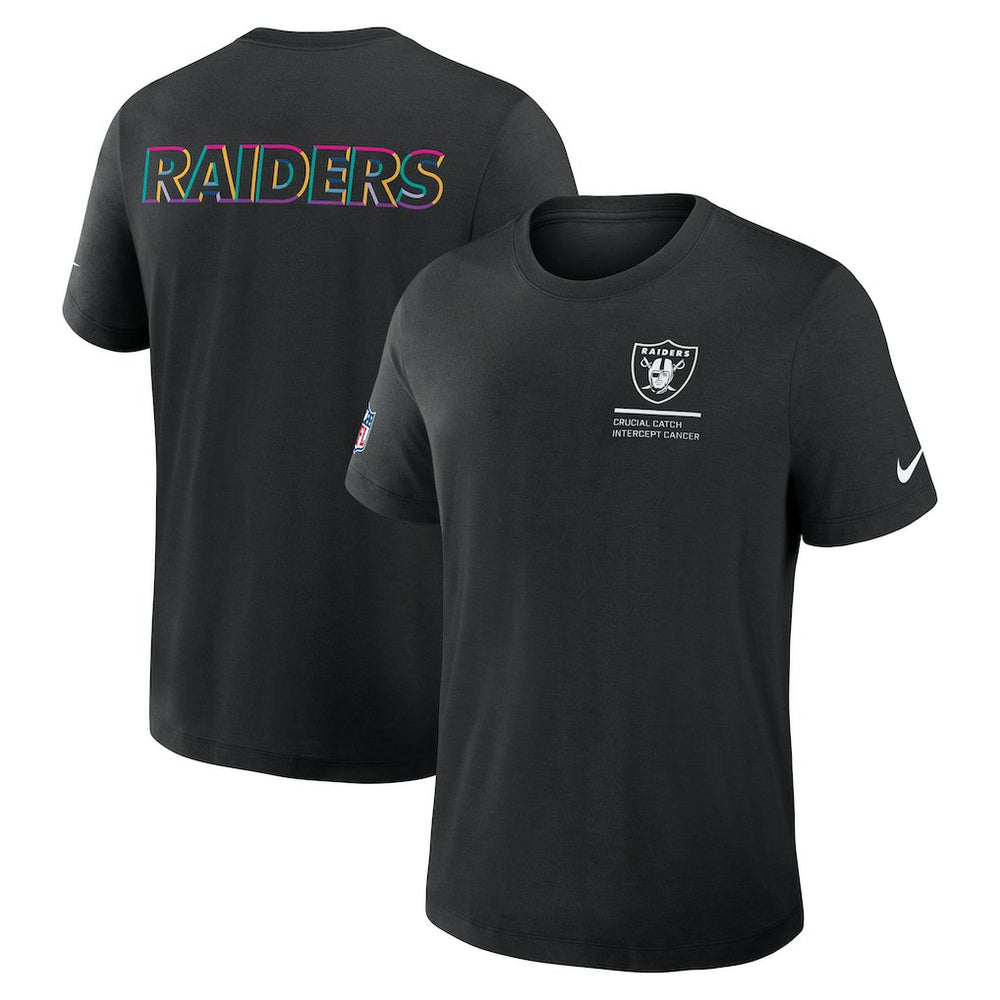 Las Vegas Raiders 2025 NFL Crucial Catch Tri-Blend Dri-FIT T-Shirt Black | Nike for Sale