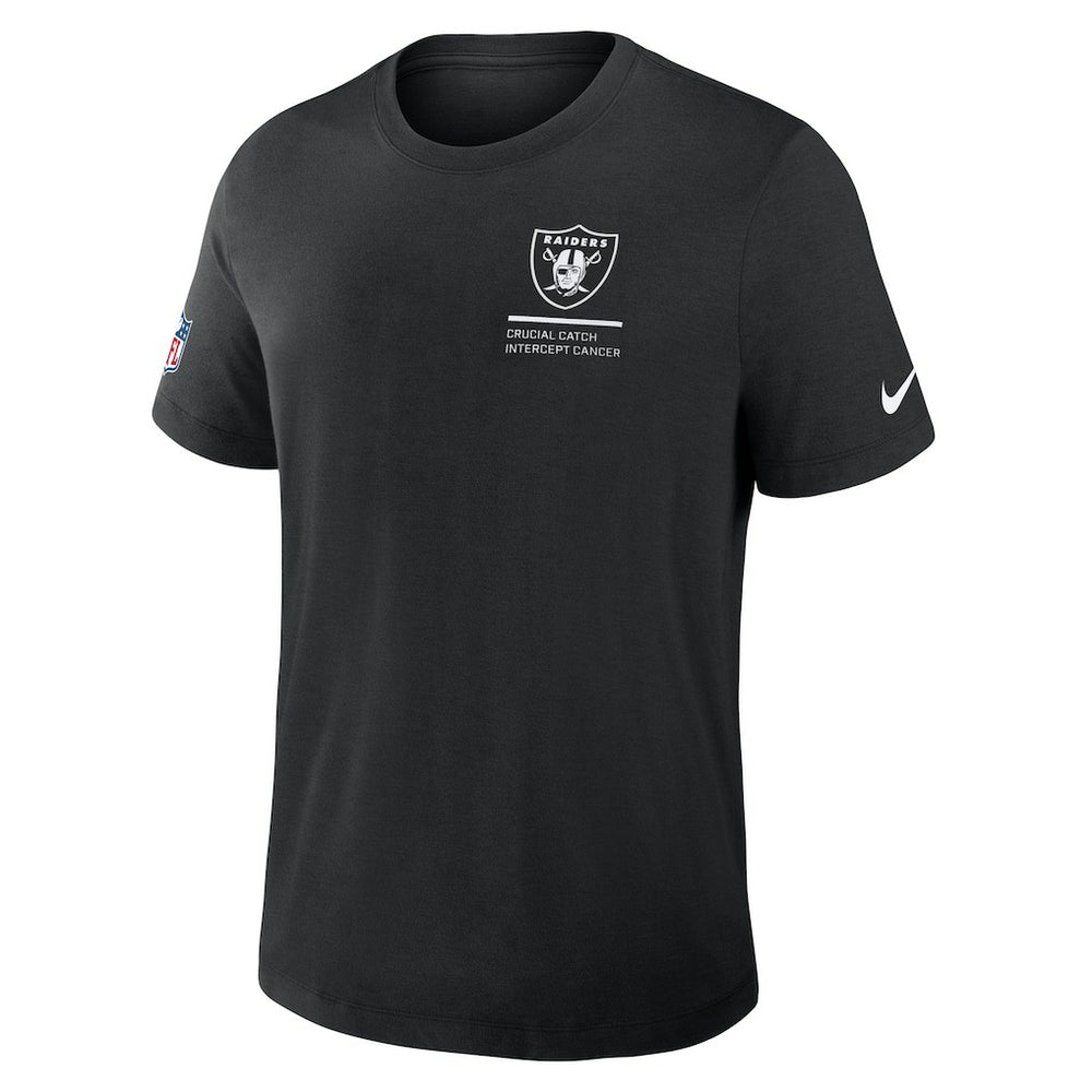 Las Vegas Raiders 2025 NFL Crucial Catch Tri-Blend Dri-FIT T-Shirt Black | Nike for Sale
