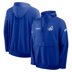 Dallas Cowboys Sideline Alt Pack Anorak Half-Zip Hoodie Jacket Royal | Nike for Sale