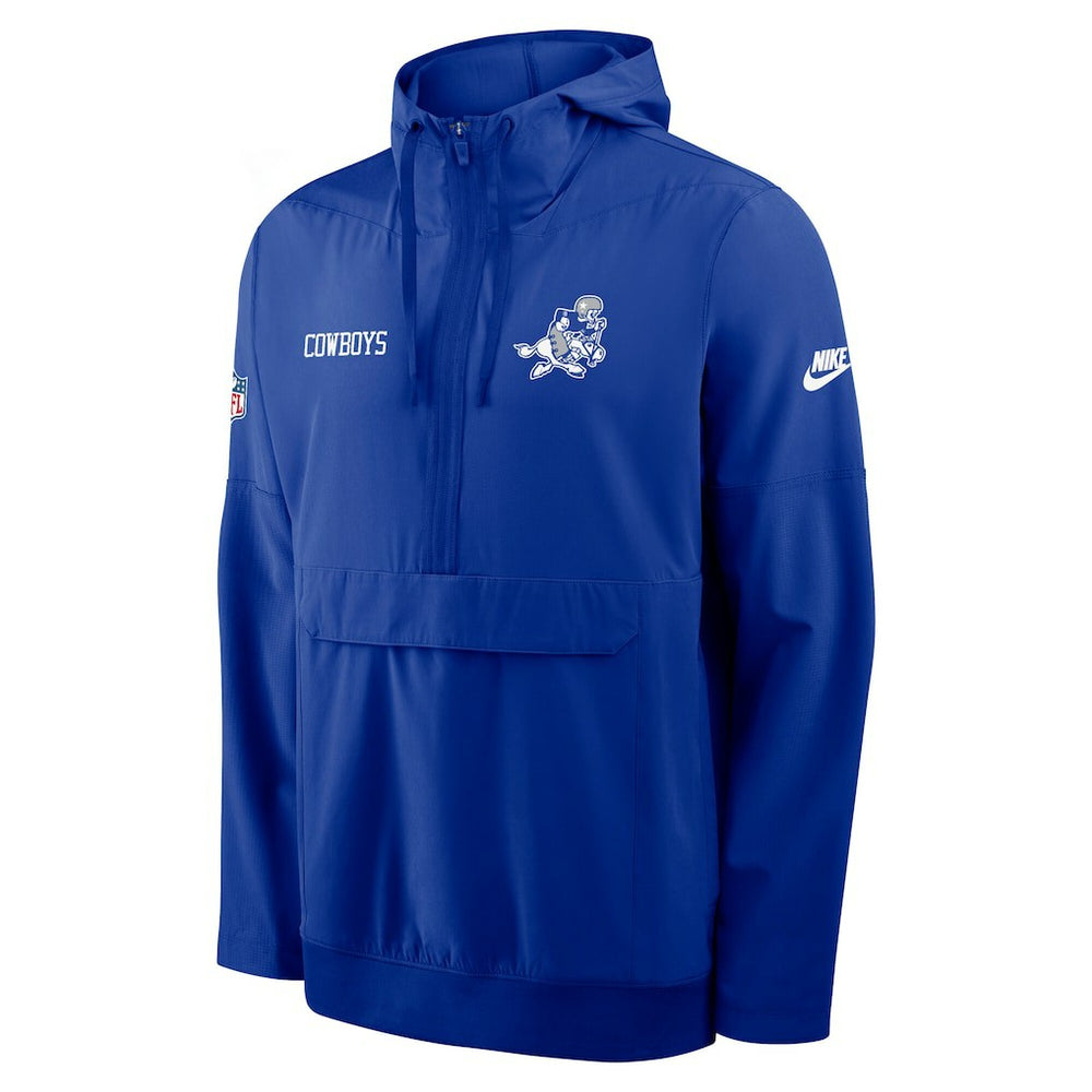 Dallas Cowboys Sideline Alt Pack Anorak Half-Zip Hoodie Jacket Royal | Nike for Sale
