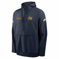 Green Bay Packers The 1923 Classic Sideline Half-Zip Anorak Jacket Navy | Nike for Sale