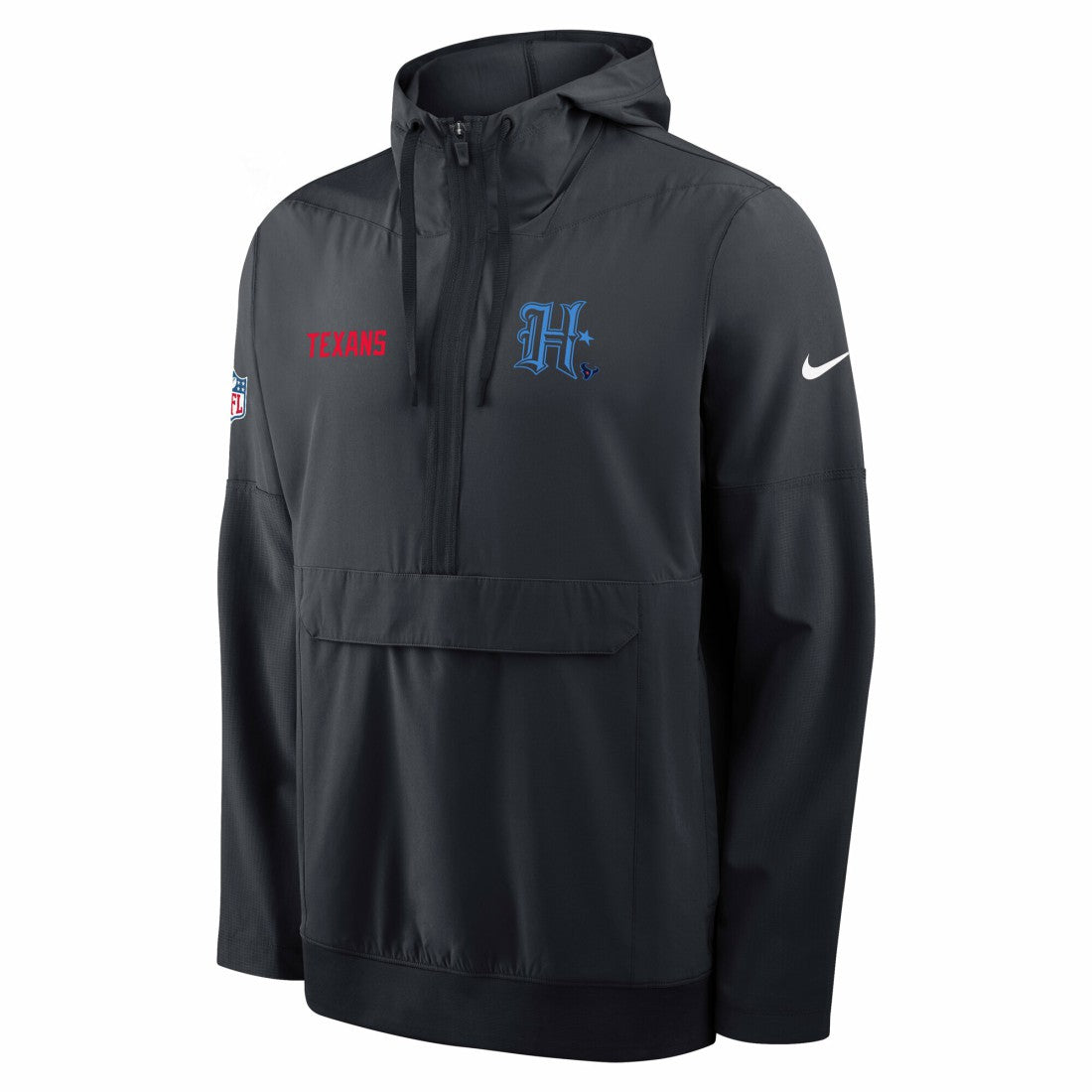 Houston Texans Sideline Alt Pack Anorak Half-Zip Hoodie Jacket Navy | Nike for Sale
