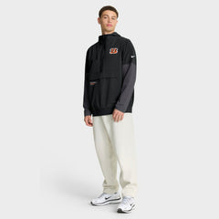 Cincinnati Bengals Sideline Anorak Half-Zip Hoodie Jacket Black | Nike for Sale