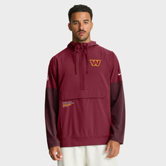 Washington Commanders Sideline Anorak Half-Zip Hoodie Jacket Burgundy | Nike for Sale
