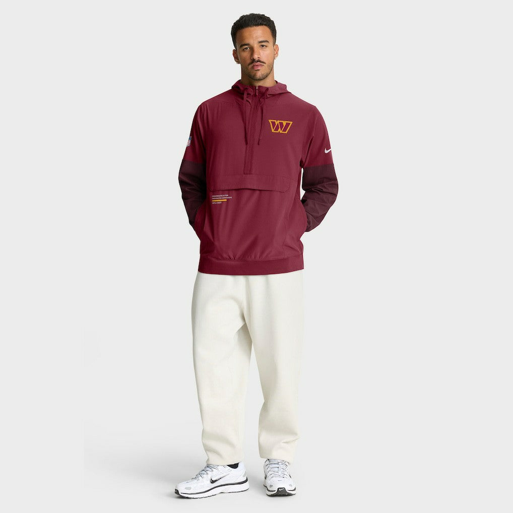 Washington Commanders Sideline Anorak Half-Zip Hoodie Jacket Burgundy | Nike for Sale