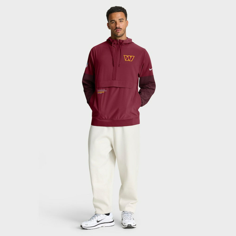 Washington Commanders Sideline Anorak Half-Zip Hoodie Jacket Burgundy | Nike for Sale