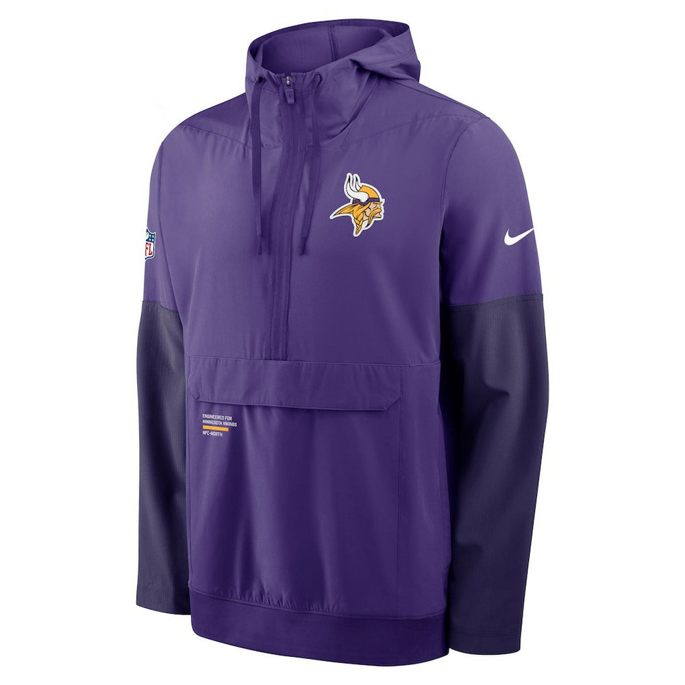Minnesota Vikings Sideline Anorak Half-Zip Hoodie Jacket Purple | Nike for Sale
