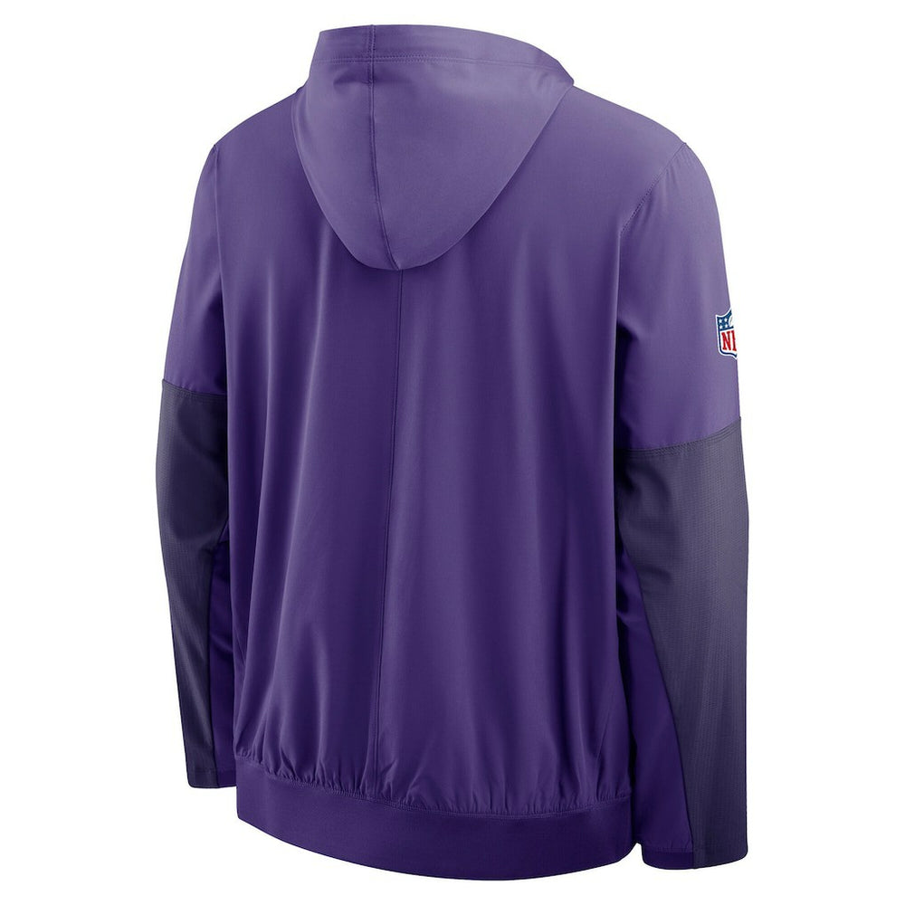 Minnesota Vikings Sideline Anorak Half-Zip Hoodie Jacket Purple | Nike for Sale