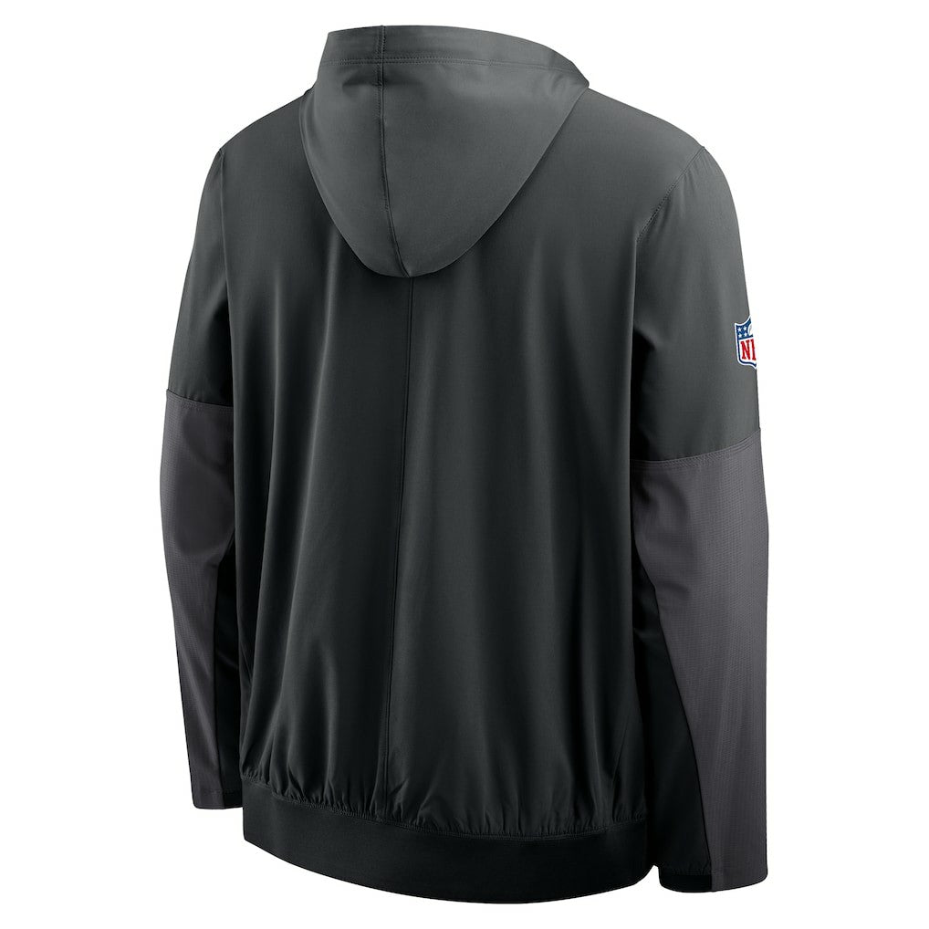 Pittsburgh Steelers Sideline Anorak Half-Zip Hoodie Jacket Black | Nike for Sale
