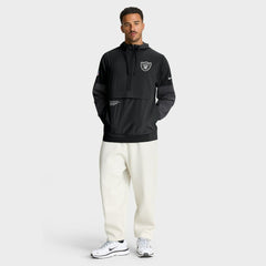 Las Vegas Raiders Sideline Anorak Half-Zip Hoodie Jacket Black | Nike for Sale