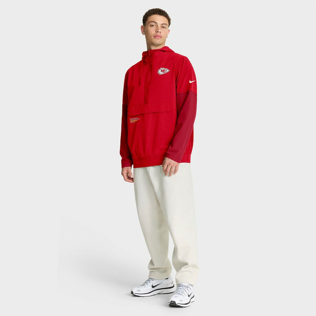 Kansas City Chiefs Sideline Anorak Half-Zip Hoodie Jacket Red | Nike for Sale