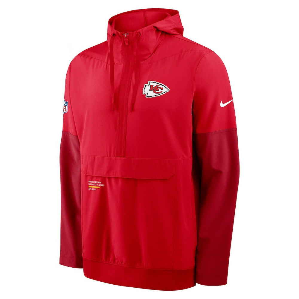 Kansas City Chiefs Sideline Anorak Half-Zip Hoodie Jacket Red | Nike for Sale