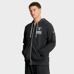 Las Vegas Raiders Sideline Standard Issue Utility Player Dri-FIT Full-Zip Hoodie Black | Nike for Sale