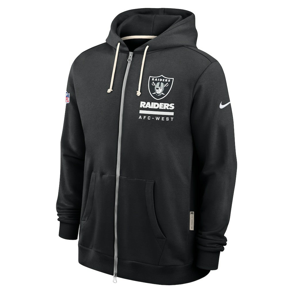 Las Vegas Raiders Sideline Standard Issue Utility Player Dri-FIT Full-Zip Hoodie Black | Nike for Sale