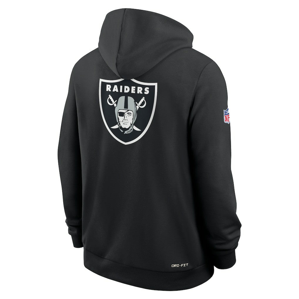 Las Vegas Raiders Sideline Standard Issue Utility Player Dri-FIT Full-Zip Hoodie Black | Nike for Sale