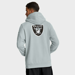 Las Vegas Raiders Sideline Standard Issue Utility Player Dri-FIT Full-Zip Hoodie Silver | Nike for Sale