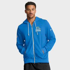 Los Angeles Chargers Sideline Standard Issue Utility Player Dri-FIT Full-Zip Hoodie Powder Blue | Nike for Sale