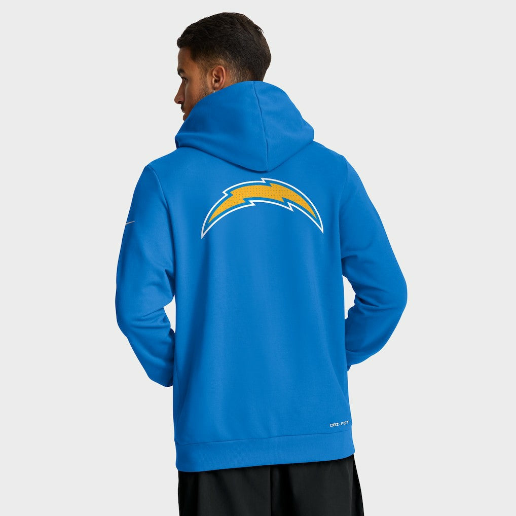 Los Angeles Chargers Sideline Standard Issue Utility Player Dri-FIT Full-Zip Hoodie Powder Blue | Nike for Sale