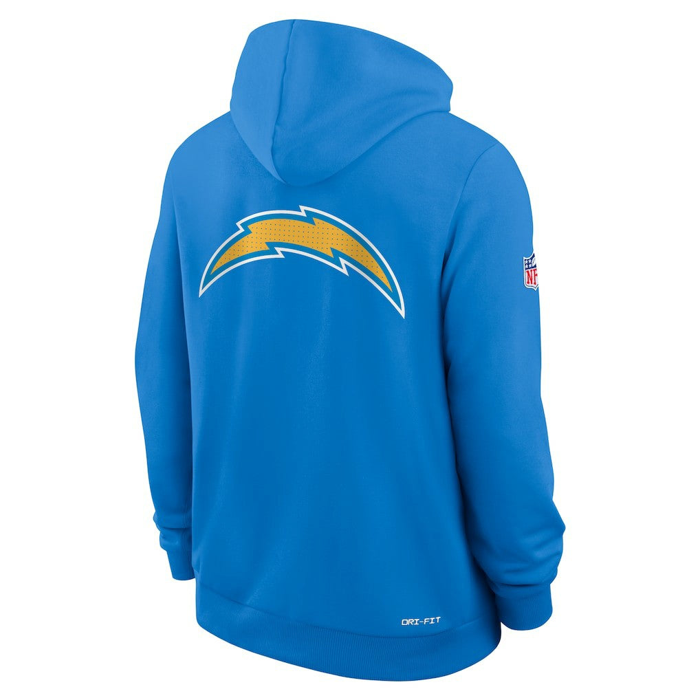 Los Angeles Chargers Sideline Standard Issue Utility Player Dri-FIT Full-Zip Hoodie Powder Blue | Nike for Sale