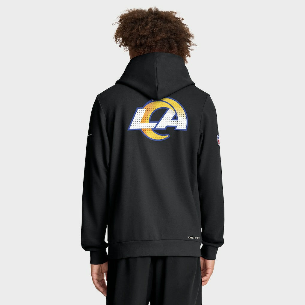 Los Angeles Rams Sideline Standard Issue Utility Player Dri-FIT Full-Zip Hoodie Black | Nike for Sale