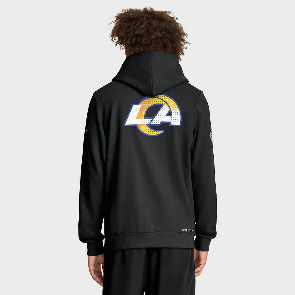 Los Angeles Rams Sideline Standard Issue Utility Player Dri-FIT Full-Zip Hoodie Black | Nike for Sale