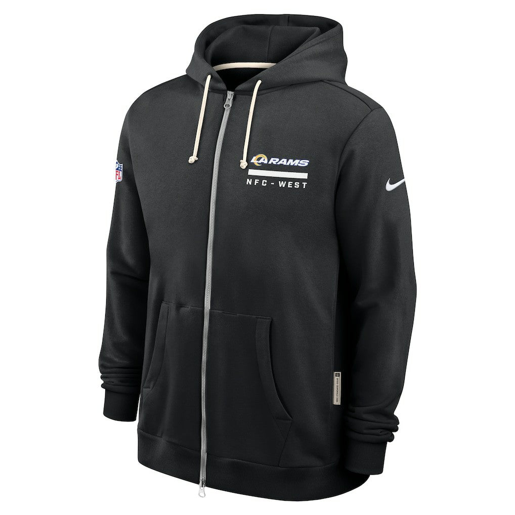 Los Angeles Rams Sideline Standard Issue Utility Player Dri-FIT Full-Zip Hoodie Black | Nike for Sale