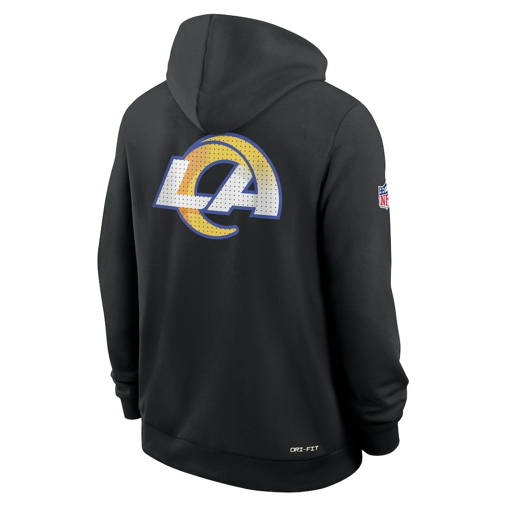 Los Angeles Rams Sideline Standard Issue Utility Player Dri-FIT Full-Zip Hoodie Black | Nike for Sale