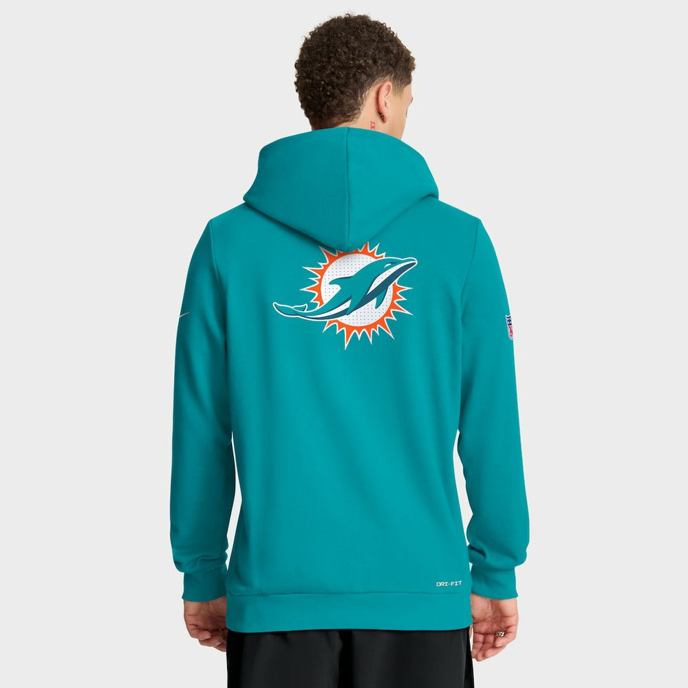 Miami Dolphins Sideline Standard Issue Utility Player Dri-FIT Full-Zip Hoodie Aqua | Nike for Sale