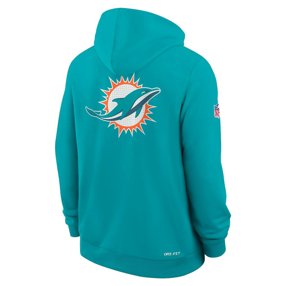 Miami Dolphins Sideline Standard Issue Utility Player Dri-FIT Full-Zip Hoodie Aqua | Nike for Sale