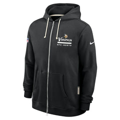 Minnesota Vikings Sideline Standard Issue Utility Player Dri-FIT Full-Zip Hoodie Black | Nike for Sale