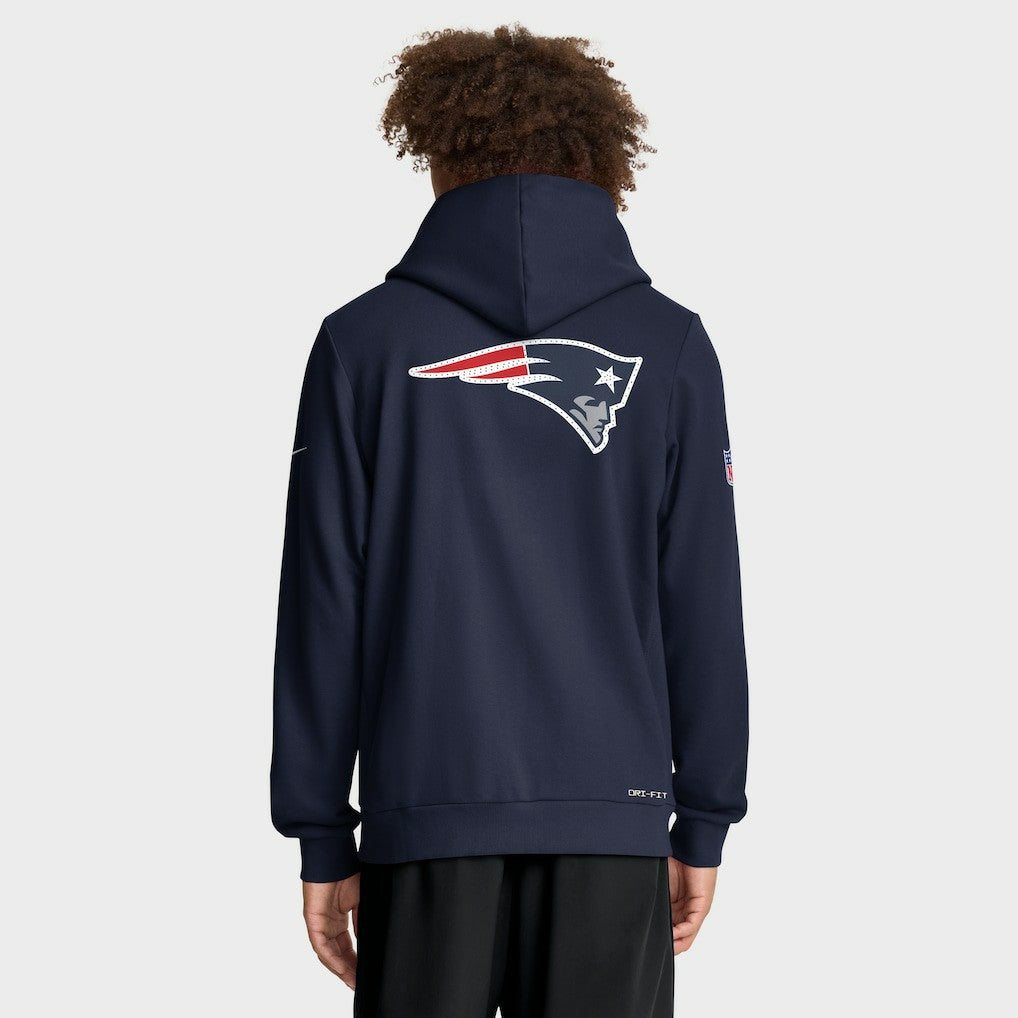 New England Patriots Sideline Standard Issue Utility Player Dri-FIT Full-Zip Hoodie Navy | Nike for Sale