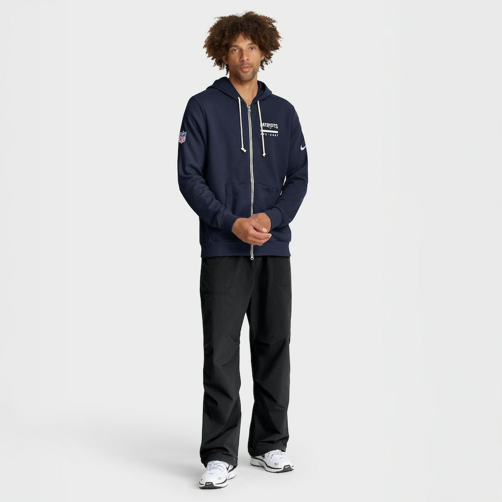 New England Patriots Sideline Standard Issue Utility Player Dri-FIT Full-Zip Hoodie Navy | Nike for Sale