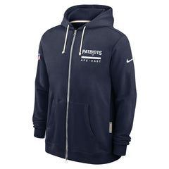 New England Patriots Sideline Standard Issue Utility Player Dri-FIT Full-Zip Hoodie Navy | Nike for Sale