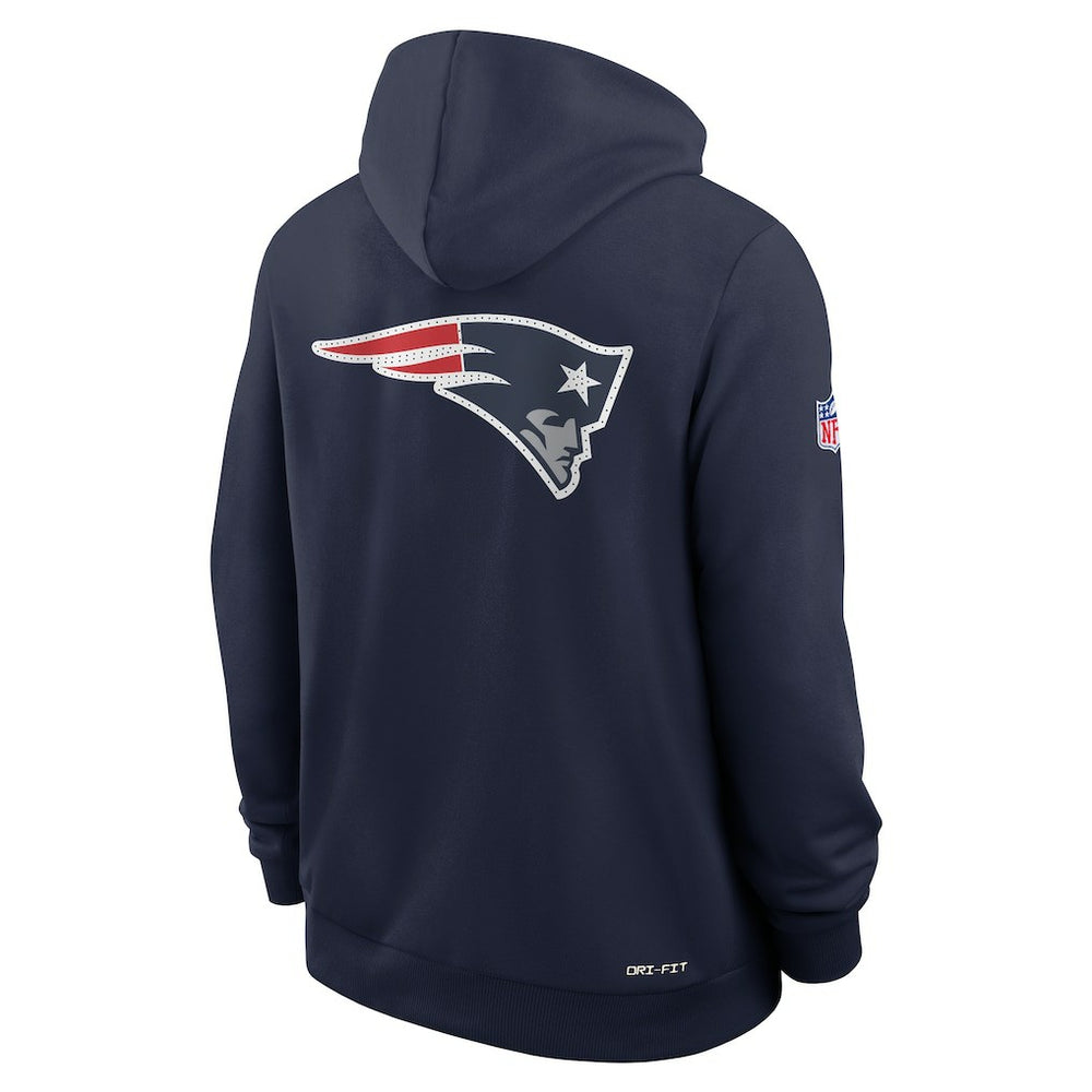 New England Patriots Sideline Standard Issue Utility Player Dri-FIT Full-Zip Hoodie Navy | Nike for Sale