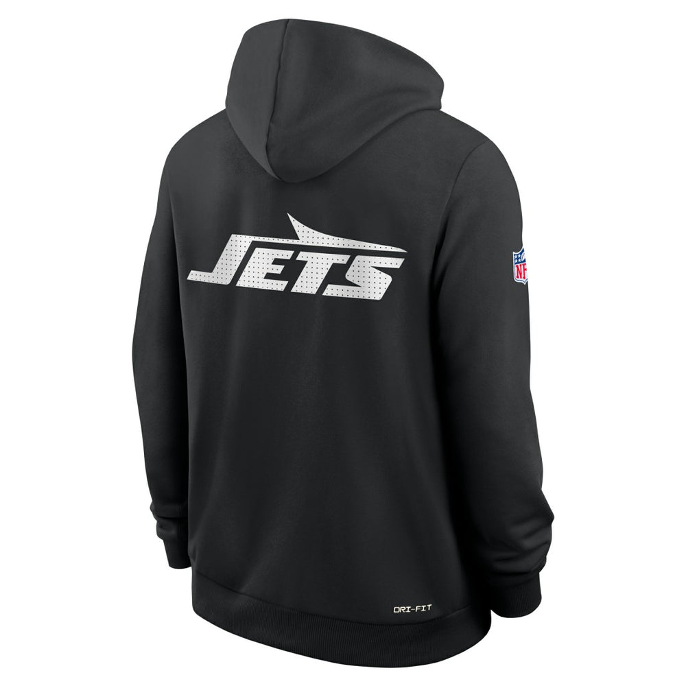 New York Jets Sideline Standard Issue Utility Player Dri-FIT Full-Zip Hoodie Black | Nike for Sale