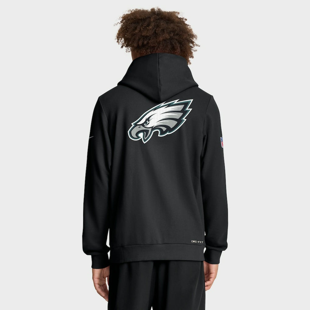 Philadelphia Eagles Sideline Standard Issue Utility Player Dri-FIT Full-Zip Hoodie Black | Nike for Sale